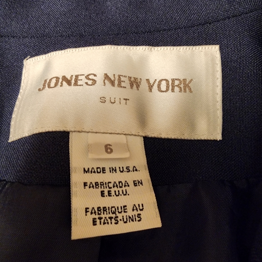 Jones NY Navy Blue Suit Blazer Jacket Size 6 NWT - Picture 14 of 14